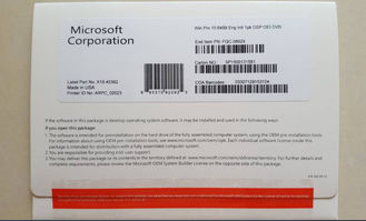Ursprüngliches Pro-32 Bit Soem-Schlüssel-Microsofts Windows10 Bit-64 mit Lebenszeit-Garantie