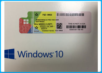 Microsoft Windows 10 Pro-COA-Lizenz-Aufkleber Soem-Schlüssel 100% online aktiviert