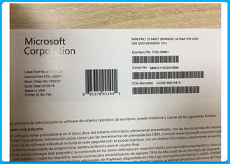 Spanische Sprache Windows10 Pro-64bit DVD- + Soemschlüsselaufkleberon-line-Aktivierung