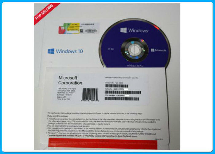 Bit Soem-Satz Microsoft Windowss 10 Pro-Software-64 echte Lizenz für multi Sprache